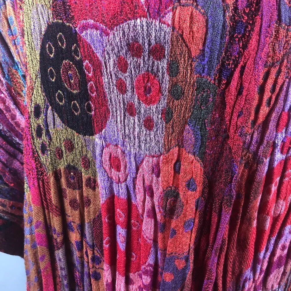 Vibrant Boho Art-to-Wear Shawl / Scarf — 100% Rayon — Made in India